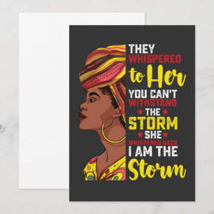Juneteenth I are the Storm Melanin Black Girl Kaart