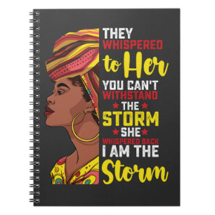 Juneteenth I are the Storm Melanin Black Girl Notitieboek