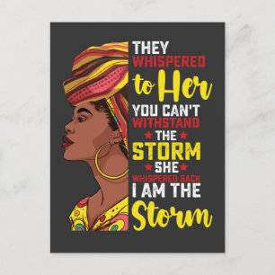 Juneteenth I are the Storm Melanin Black Girl Uitnodiging Briefkaart