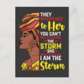 Juneteenth I are the Storm Melanin Black Girl Uitnodiging Briefkaart (Voorkant)