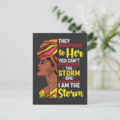 Juneteenth I are the Storm Melanin Black Girl Uitnodiging Briefkaart (Staand voorkant)