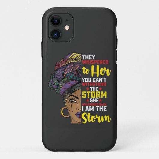Juneteenth Ik Ben De Storm Melanin Zwart Meisje Case-Mate iPhone Case (Achterkant)