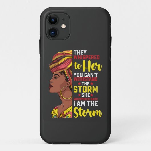 Juneteenth Ik Ben De Storm Melanin Zwart Meisje Case-Mate iPhone Case (Achterkant)