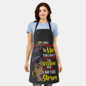 Juneteenth Ik Ben De Storm Melanin Zwart Meisje Schort (Gedragen)