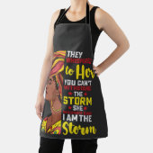 Juneteenth Ik Ben De Storm Melanin Zwart Meisje Schort (Insitu)