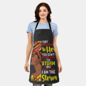 Juneteenth Ik Ben De Storm Melanin Zwart Meisje Schort (Gedragen)