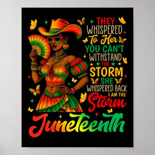Juneteenth Ik Ben De Storm Zwarte Vrouwen Zwarte G Poster (Voorkant)