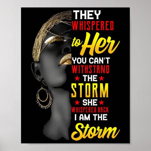 Juneteenth Ik Ben De Storm Zwarte Vrouwen Zwarte G Poster (Voorkant)