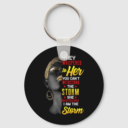 Juneteenth ik ben de storm zwarte vrouwen zwarte h sleutelhanger (Voorkant)