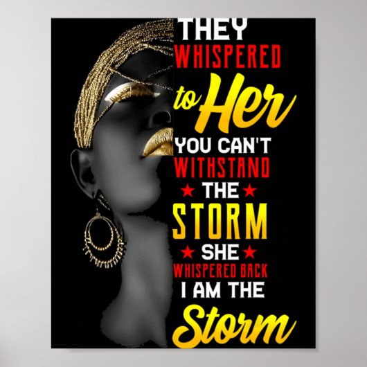 Juneteenth ik ben de zwarte vrouwen zwarte gesch poster (Voorkant)