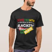 Juneteenth ik ben elke dag zwart, maar vandaag is t-shirt (Voorkant)