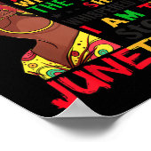Juneteenth Ik ben het Storm Black Freedom Afro vro Poster (Hoek)