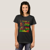 Juneteenth Ik ben het Storm Black Freedom Afro vro T-shirt (Voorkant volledig)