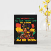 Juneteenth Ik ben het Storm Black Women Black Hist Kaart (Gele Bloem)