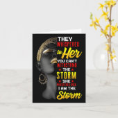 Juneteenth Ik ben het Storm Black Women Black Hist Kaart (Gele Bloem)