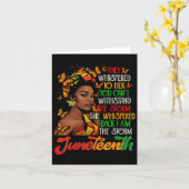 Juneteenth Ik ben het Storm Black Women Black Hist Kaart (Gele Bloem)