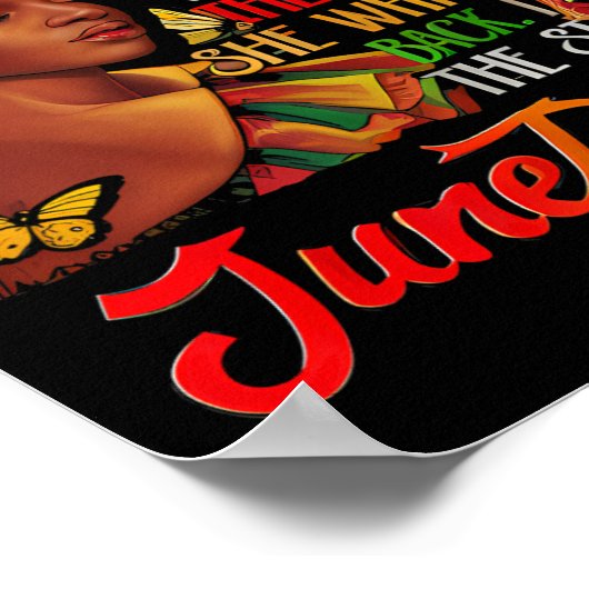 Juneteenth Ik ben het Storm Black Women Black Hist Poster (Hoek)