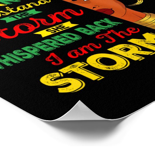 Juneteenth Ik ben het Storm Black Women Black Hist Poster (Hoek)