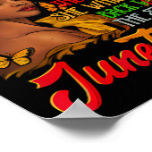 Juneteenth Ik ben het Storm Black Women Black Hist Poster (Hoek)