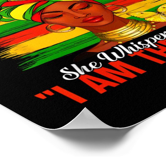 Juneteenth Ik ben het Storm Black Women Black Hist Poster (Hoek)