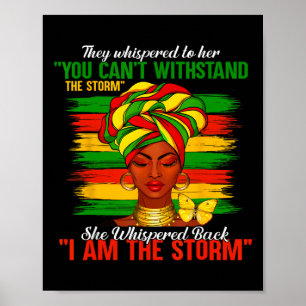 Juneteenth Ik ben het Storm Black Women Black Hist Poster