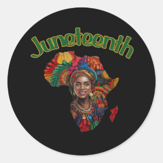 Juneteenth Ik ben het Storm Black Women Black Hist Ronde Sticker