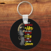 Juneteenth Ik ben het Storm Black Women Black Hist Sleutelhanger (Voorkant)