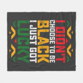 Juneteenth Ik koos er niet voor zwart te worden Fleece Deken (Voorkant (Horizontaal))