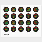 Juneteenth I'm Black Independence Celebration Blac Ronde Sticker (Vel)
