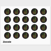 Juneteenth In A Flag Black Geschiedenis Juneteenth Ronde Sticker (Vel)