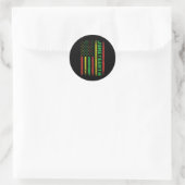 Juneteenth In A Flag Black Geschiedenis Juneteenth Ronde Sticker (Tas)