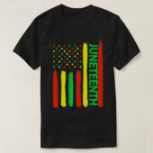 Juneteenth in Flag for Black History Day Black T-shirt (Design voorkant)