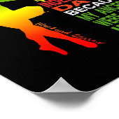 Juneteenth Independence Danser Zwart Meisje Baller Poster (Hoek)
