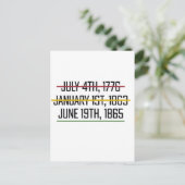 Juneteenth Independence Day Black History Aankondigingskaart (Staand voorkant)