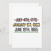Juneteenth Independence Day Black History Feestdagenkaart (Voorkant / Achterkant)