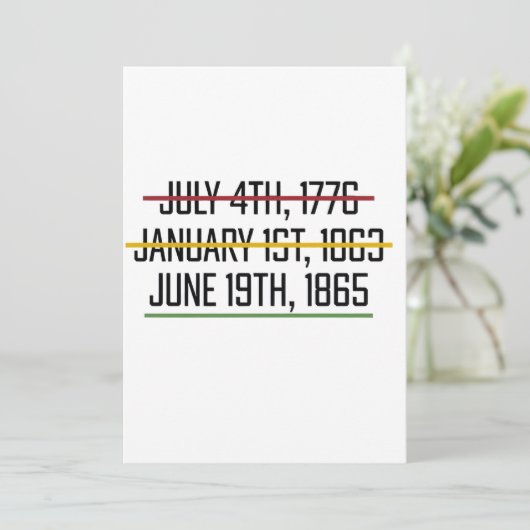 Juneteenth Independence Day Black History Feestdagenkaart (Staand voorkant)