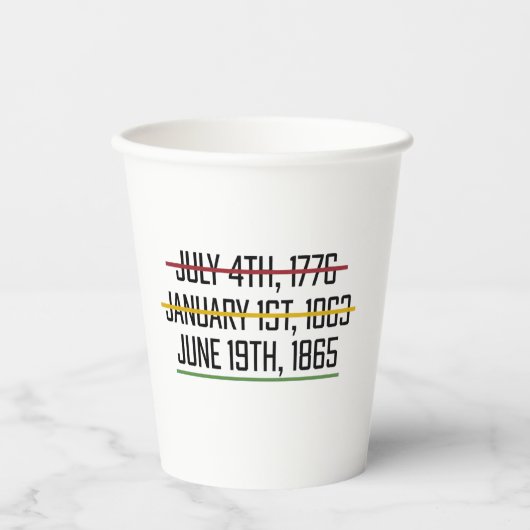 Juneteenth Independence Day Black History Papieren Bekers (Voorkant)