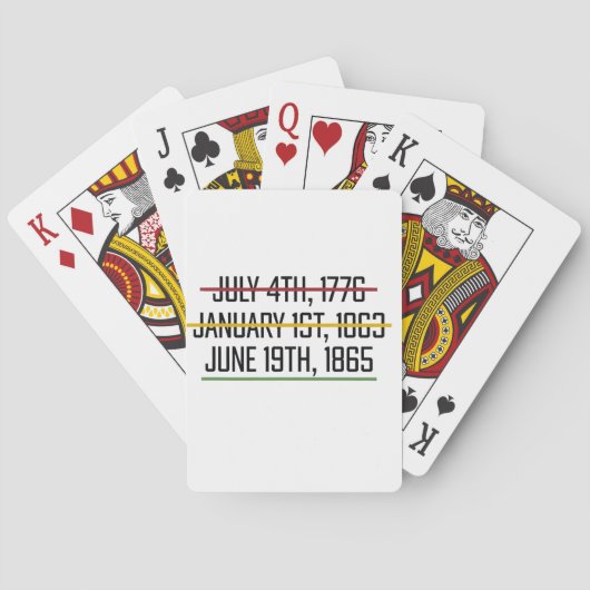 Juneteenth Independence Day Black History Pokerkaarten (Achterkant)