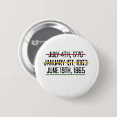 Juneteenth Independence Day Black History Ronde Button 5,7 Cm (Voorkant /achterkant)