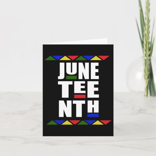 Juneteenth Independence Day retro viering Kaart (Voorkant)