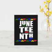 Juneteenth Independence Day retro viering Kaart (Gele Bloem)
