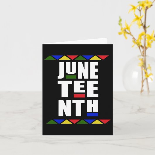 Juneteenth Independence Day retro viering Kaart (Gele Bloem)