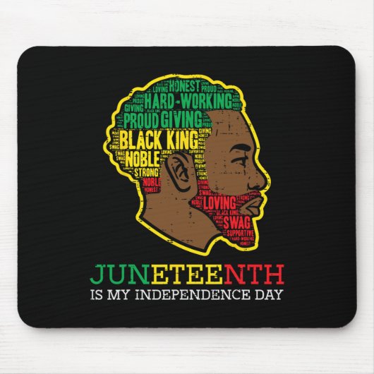 Juneteenth Independence Day Zwarte Koning Mannen J Muismat (Voorkant)