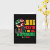Juneteenth is de echte Onafhankelijkheidsdag 1865 Kaart (Gele Bloem)
