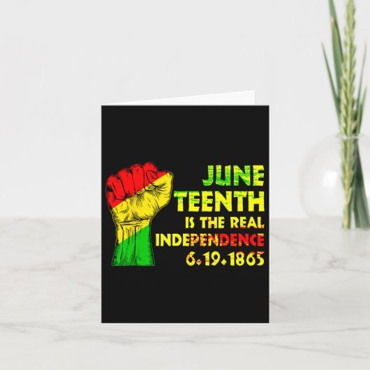 Juneteenth is de echte Onafhankelijkheidsdag 1865 Kaart (Voorkant)