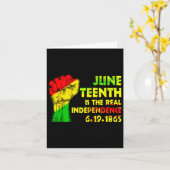 Juneteenth is de echte Onafhankelijkheidsdag 1865 Kaart (Gele Bloem)