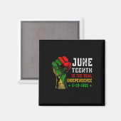 Juneteenth is de echte onafhankelijkheidsdag 1865 magneet (Voorkant / Achterkant)