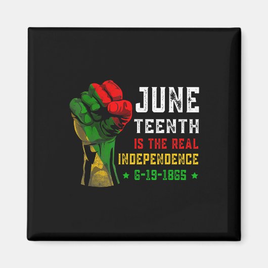 Juneteenth is de echte onafhankelijkheidsdag 1865 magneet (Voorkant)