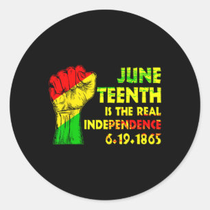 Juneteenth is de echte onafhankelijkheidsdag 1865 ronde sticker