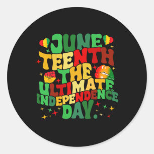 Juneteenth is de ultieme onafhankelijkheidsdag voo ronde sticker